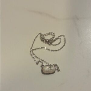 Silver Mother-of-Pearl Pendant Necklace - Women Jewelry